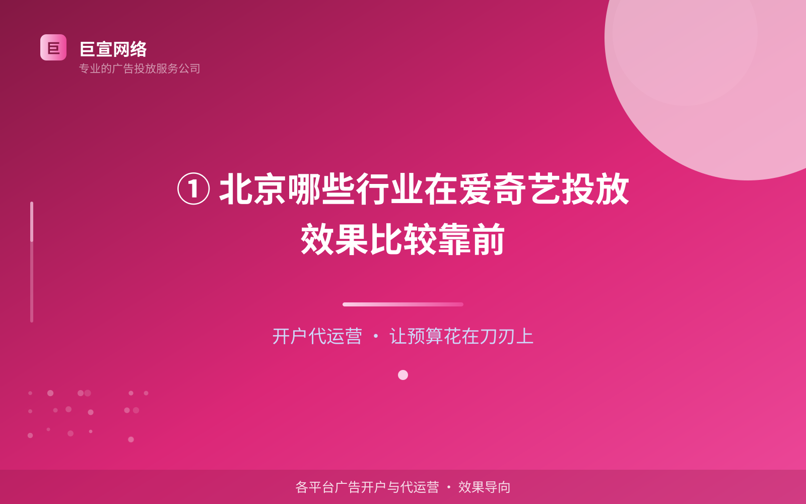 ① 北京哪些行业在爱奇艺投放效果比较靠前(投放总览) ① 北京哪些行业在爱奇艺投放效果比较靠前(投放总览)